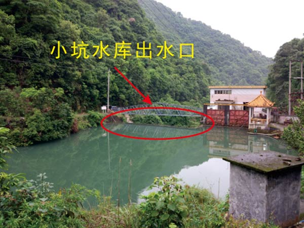 FITF农田灌溉超声波极悦娱乐-小坑水库出水口安装点